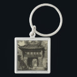 Porte-clés Temple impérial asiatique en noir et blanc<br><div class="desc">Les visiteurs se rassemblent devant ce temple impérial asiatique,  prêt à entrer. L'étonnante impression est faite en noir et blanc,  donnant à l'ensemble un aspect ancien qui imite le temps qu'elle représente. Mettez ceci sur votre mur aujourd'hui et profitez !</div>
