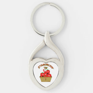 Porte-clés Temps de la fraise !