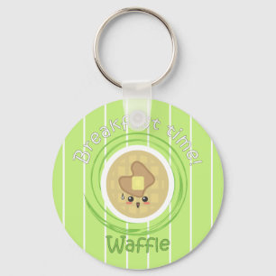 Porte-clés Temps de petit déjeuner - gaufre