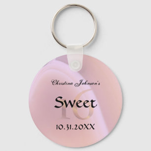 Porte-clés Tendance Rose rose cristal doux 16 Fêtes Faveurs