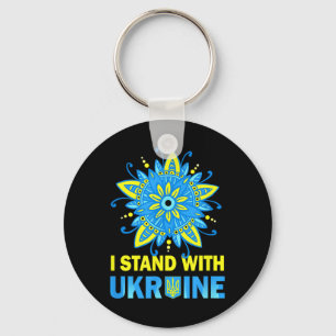 Porte-clés Tenez-Vous Avec L'Ukraine Drapeau Anti-Poutine Non