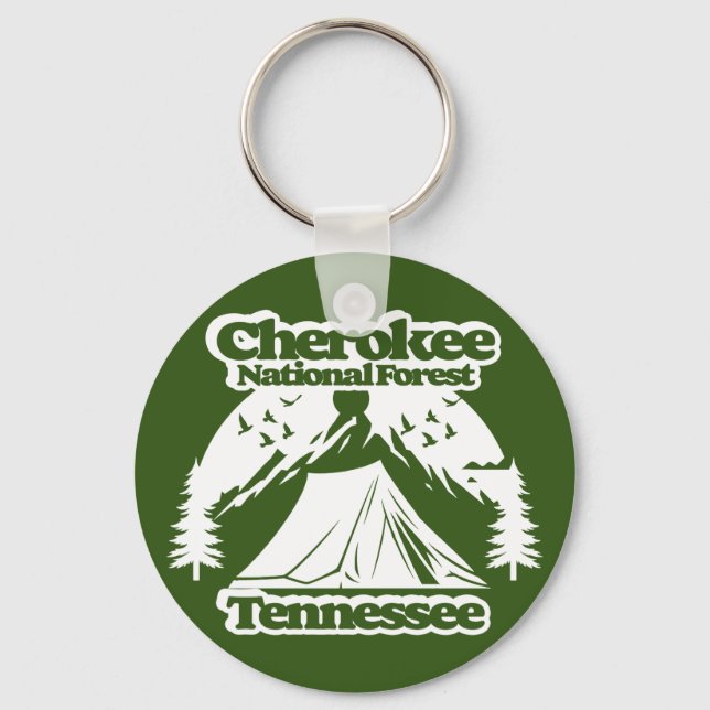 Porte-clés Tennessee de la forêt nationale de Cherokee (Recto)