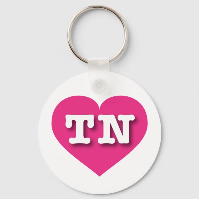 Porte-clés Tennessee Hot Pink Heart - J'aime TN (Recto)