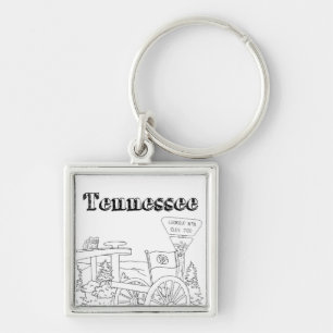 Porte-clés Tennessee Symboles d'État volontaire Images d'État