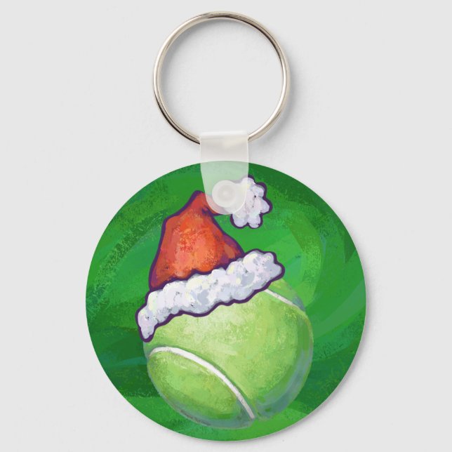 Porte-clés Tennis Ball Christmas Green (Recto)