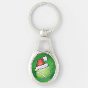 Porte-clés Tennis Ball Christmas Green