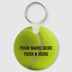 Porte-clés Tennis Ball Porte - clé Personnalisez VOTRE NOM ID