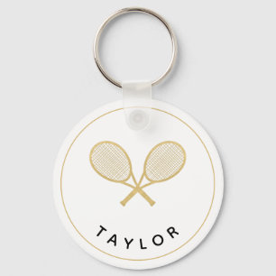 Porte-clés Tennis Chic Player Cadeau Black et Gold Custom