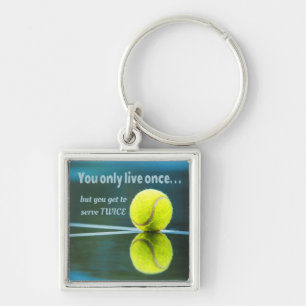 Porte-clés Tennis en direct une fois sept fois, Tennis Ball,