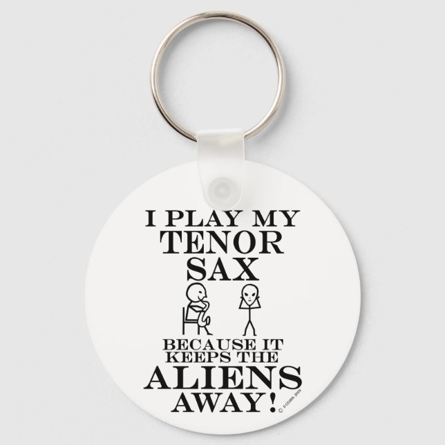 Porte-clés Tenor Sax, Aliens de garde (Recto)