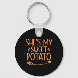 Porte-clés Tenue de couple assortie pour Thanksgiving Patate