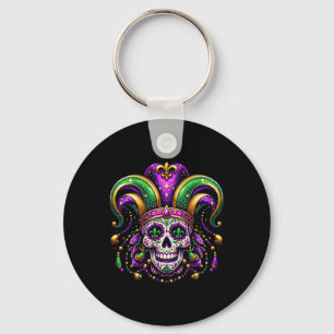 Porte-clés Tenue de crâne de sucre de Mardi Gras Costume Homm