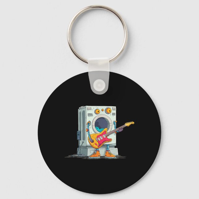 Porte-clés Tenue de machine à laver rockeuse avec costume de  (Recto)