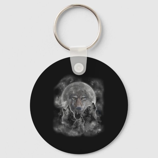Porte-clés Terrain de chasse au loup gris (Recto)