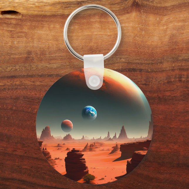 Porte-clés Terre C'Est Mars Appelant, Clavier (Recto)