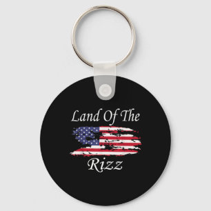 Porte-clés Terre du Rizz drôle patriotique Trump 4 juillet