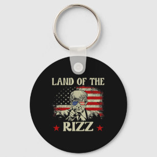 Porte-clés Terre du Rizz drôle patriotique Trump 4 juillet