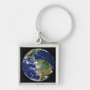 Porte-clés Terre entière montrant l'Amérique du Sud 2