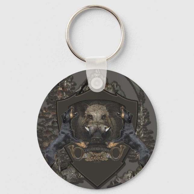 Porte-clés Terrier de chasse allemand (Jagdterrier) (Recto)