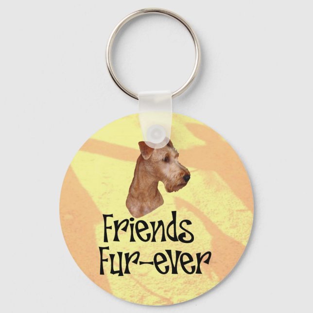 Porte-clés Terrier irlandais "Friends for-ever" (Recto)