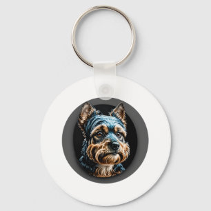 Porte-clés terrier noir yorkshire