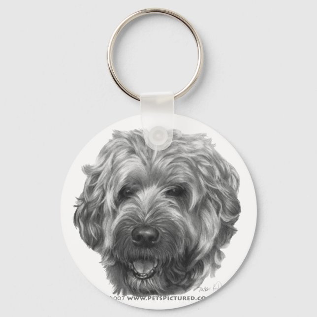Porte-clés Terrier roux à couche molle (Recto)