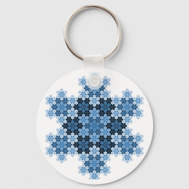 Porte-clés Tessellé Koch Snowflakes (Recto)