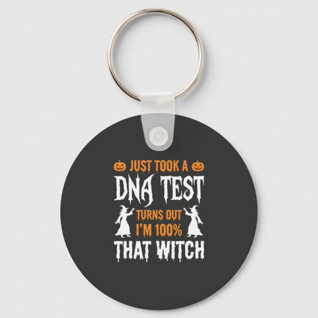 Porte-clés Test ADN sorcière drôle d'Halloween Graphique (Recto)