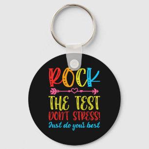 Porte-clés Test Day Rock Le test ne stresse pas le témoignage