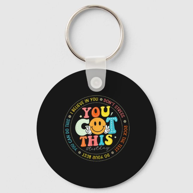 Porte-clés Test Day Vous Avez Ce Rock The Test Teacher Testin (Recto)