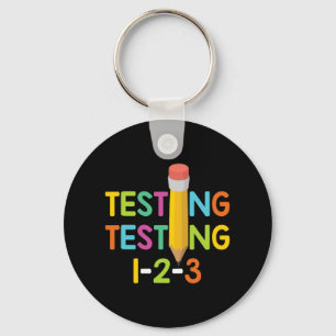 Porte-clés Test d'examen d'enseignant de jour 1-2-3