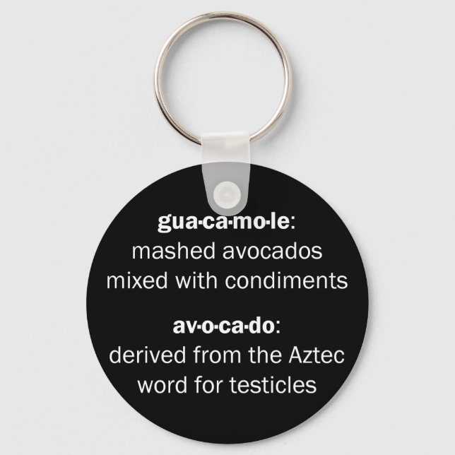 Porte-clés Testicules guacamoles (Recto)