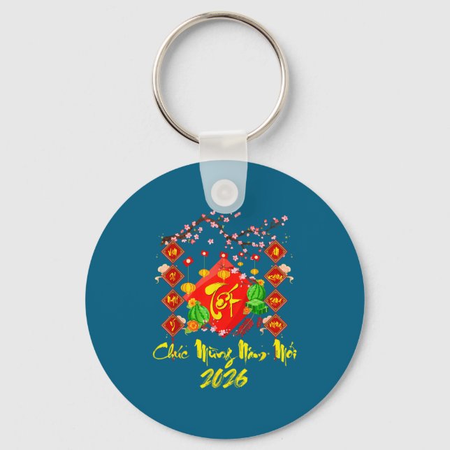 Porte-clés Tet 2026 Year Of The Horse Vietnamese Lunar New Ye (Recto)
