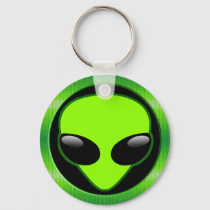 PORTE-CLÉS TÊTE ALIEN VERTE