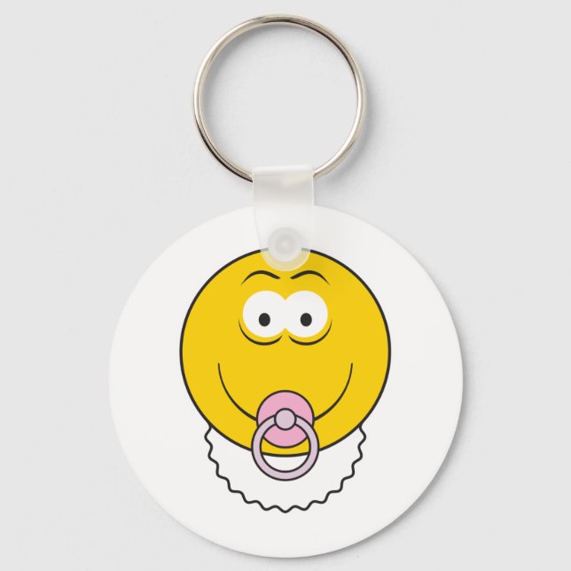 Porte-clés Tête de Bébé Fille (Recto)