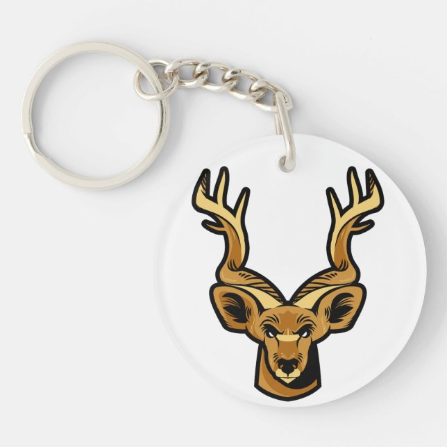 Porte-clés tête de cerf  (Devant)