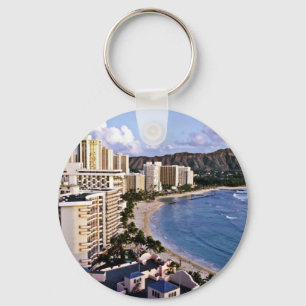 Porte-clés Tête de diamant - plage de Waikiki, Oahu