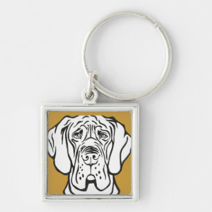 Porte-clés Tête de Dogue Allemand
