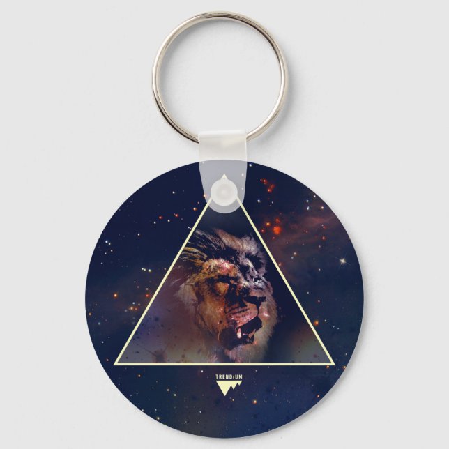 Porte-clés Tête de lion du triangle de Galaxy - Trendium auth (Recto)