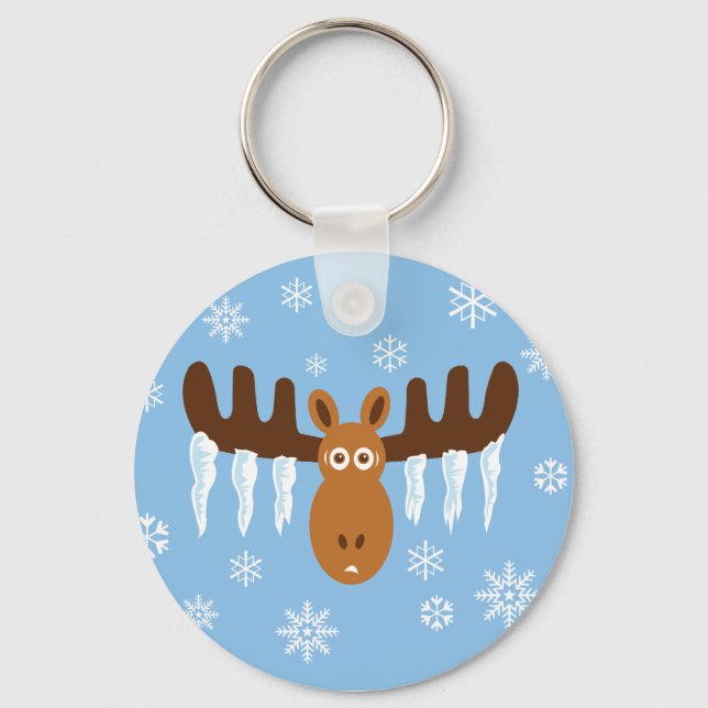 Porte-clés Tête d'élan_Renforts de glace (Recto)
