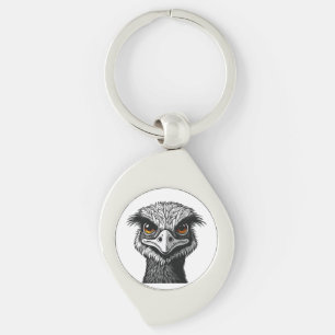 Porte-clés Tête d'oiseau émeu