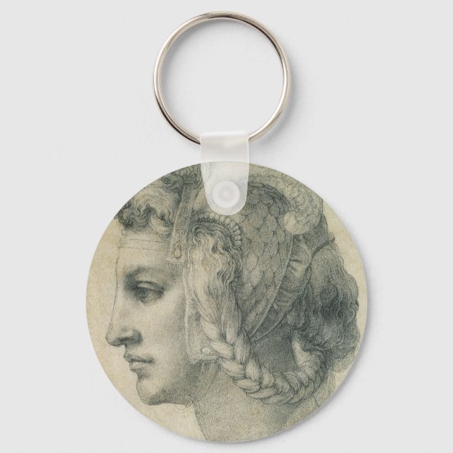 Porte-clés Tête idéale d'une femme par Michelangelo (Recto)