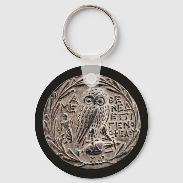Porte-clés Tetradrachm en argent d'Athènes (Recto)