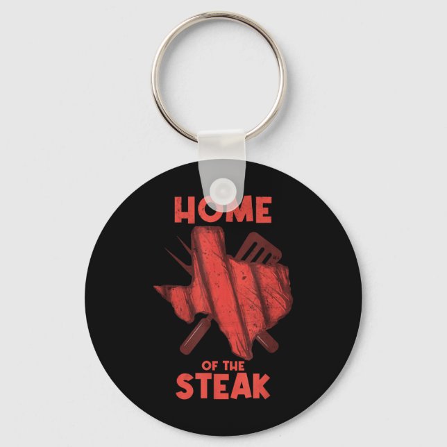 Porte-clés Texas - Accueil Du Steak Barbecue Grill Funn (Recto)