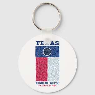 Porte-clés Texas Annular Eclipse Round Porte - clé