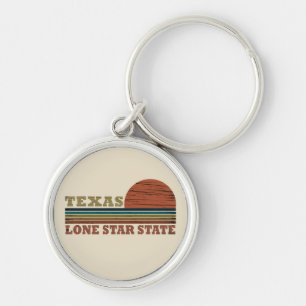 Porte-clés texas classique étoile lone style coucher de solei