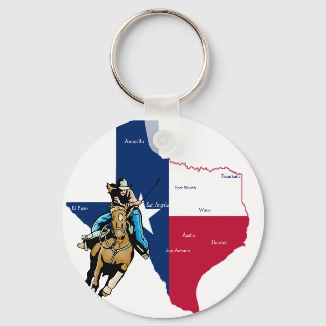 Porte-clés Texas Cowgirl (Recto)