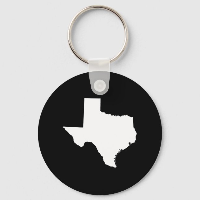 Porte-clés Texas en blanc et noir (Recto)