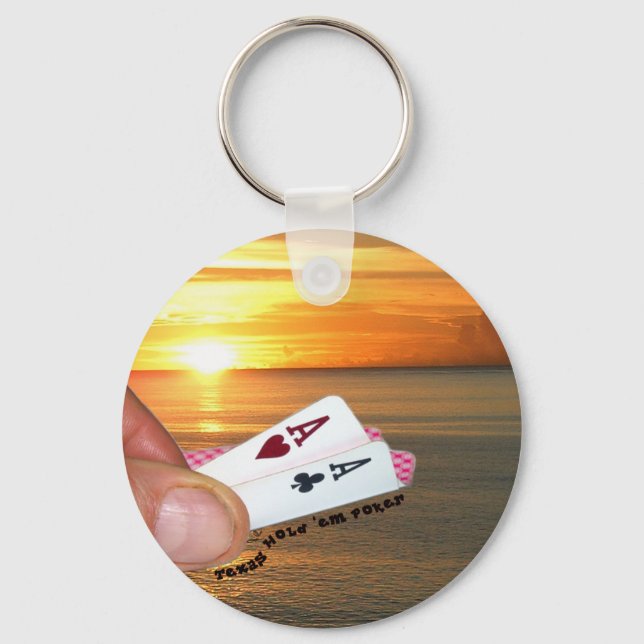 Porte-clés Texas Hold'em Sunset (Recto)