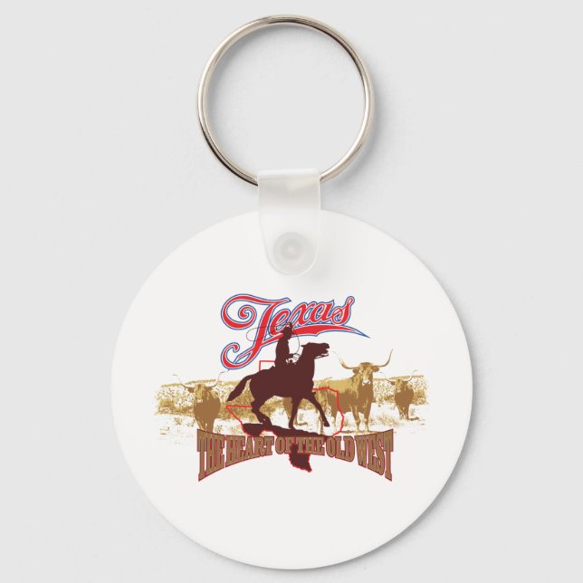 Porte-clés Texas - Le coeur de l'Ouest (Recto)